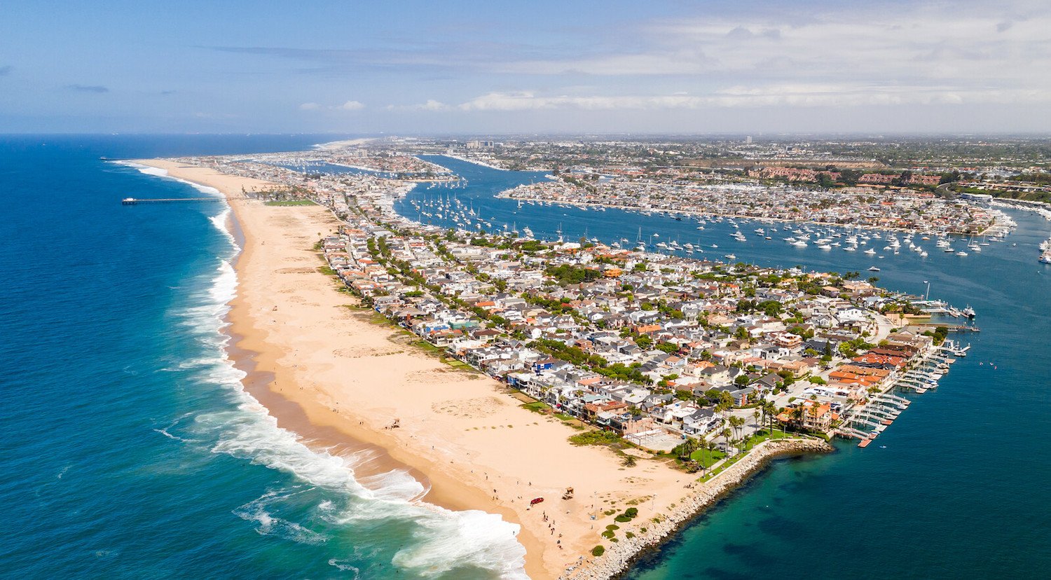 San Diego nearby getaway trip featuring Newport Beach, California and The Wedge