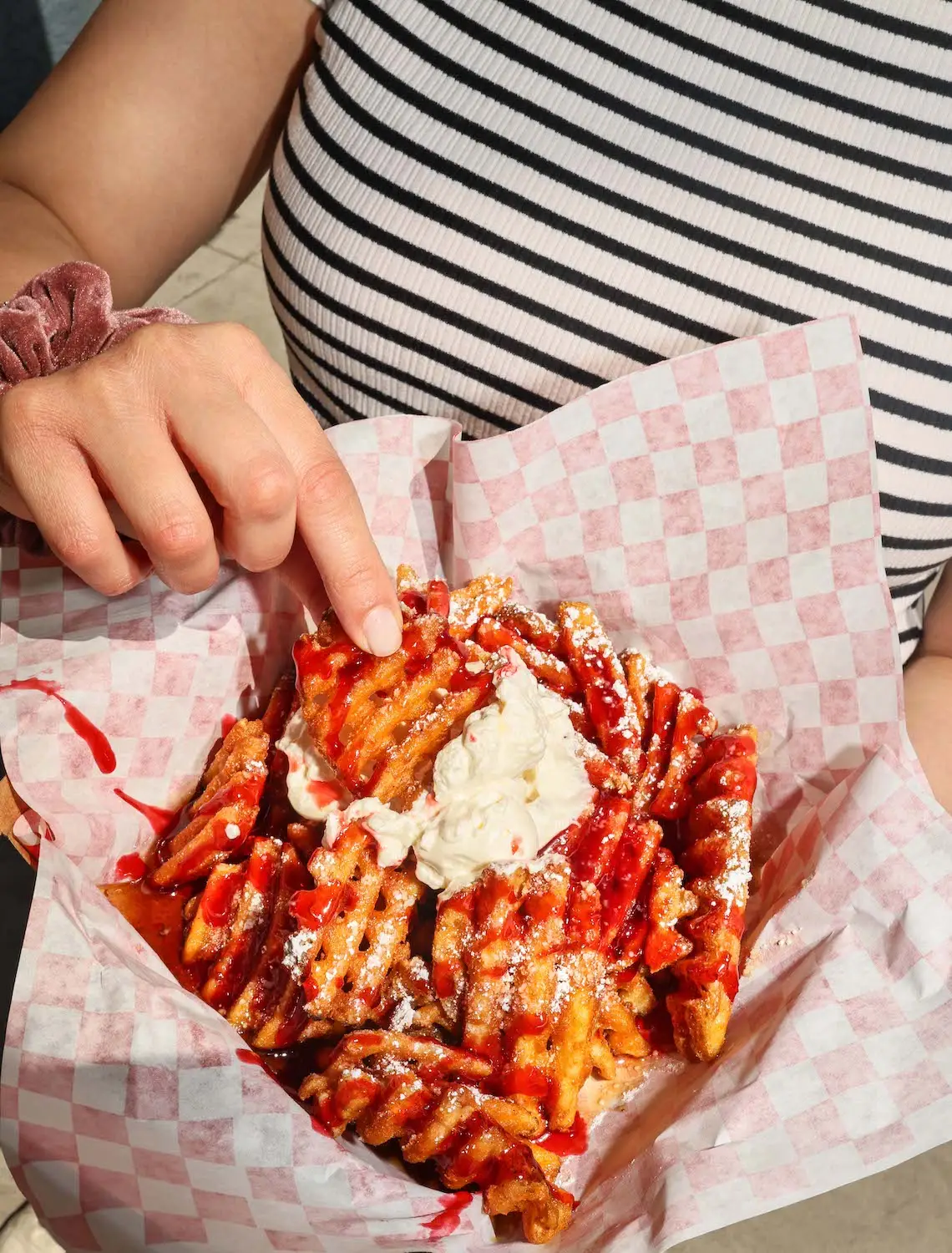 Fries from new vegan San Diego restaurant Val's Vegan Kitchen in North Park