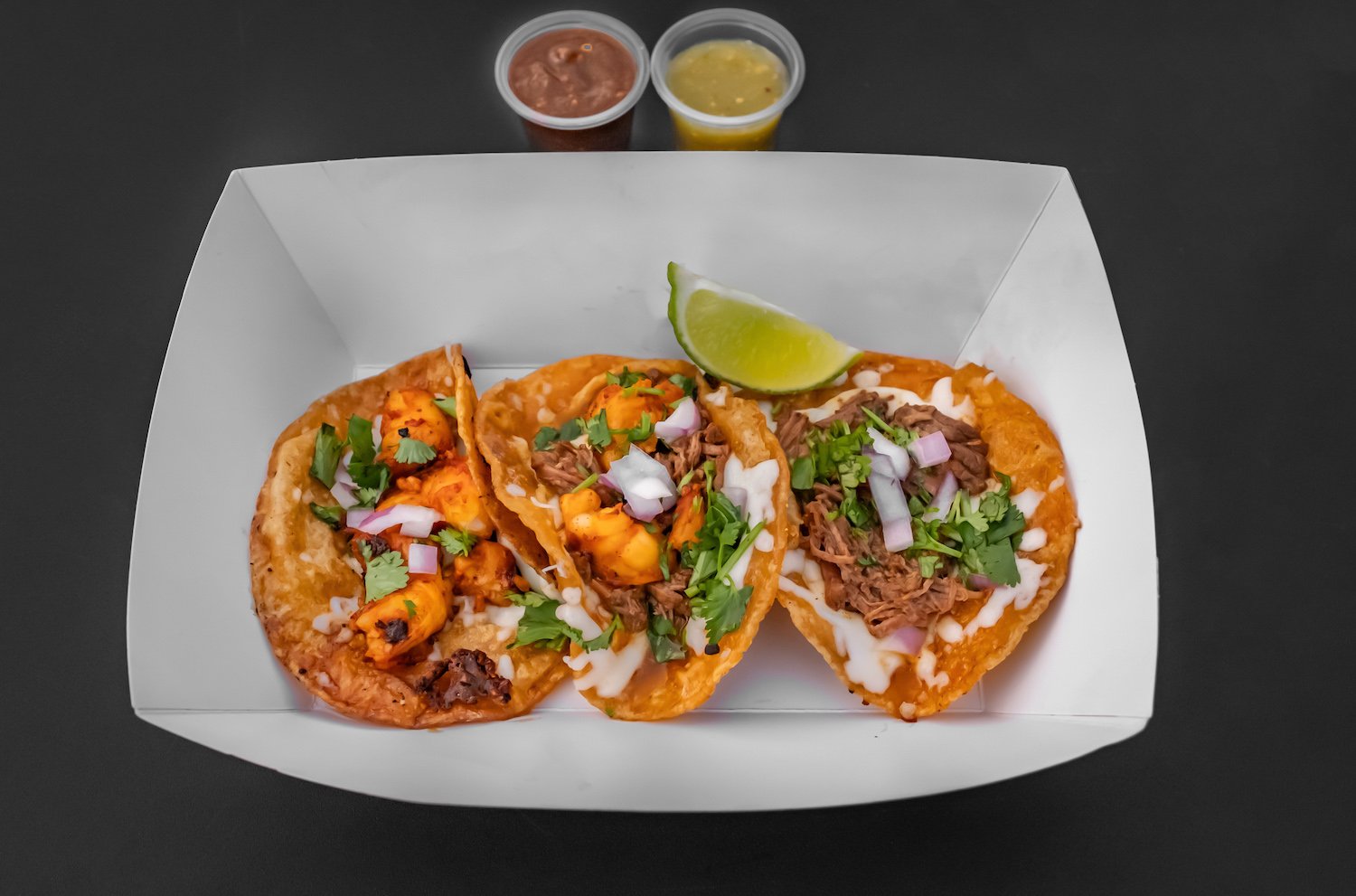 Food from San Diego's best taco shops including Wet Tacos in Logan Heights