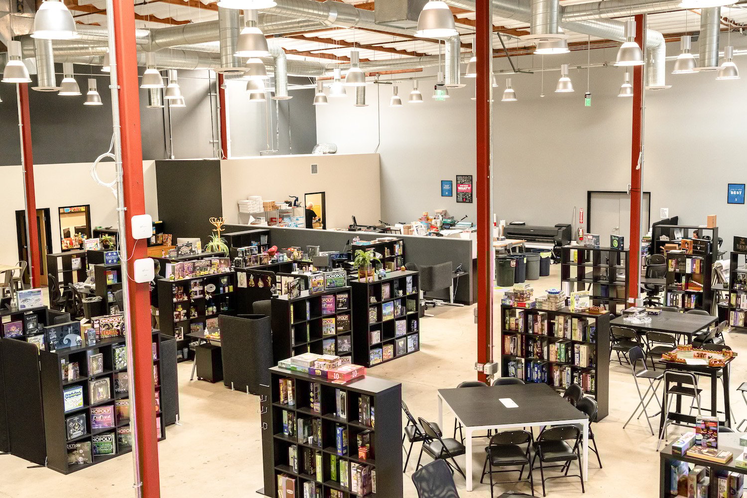 Interior of San Diego board game company USAopoly and The Op Games in Carlsbad known for their Monopoly games