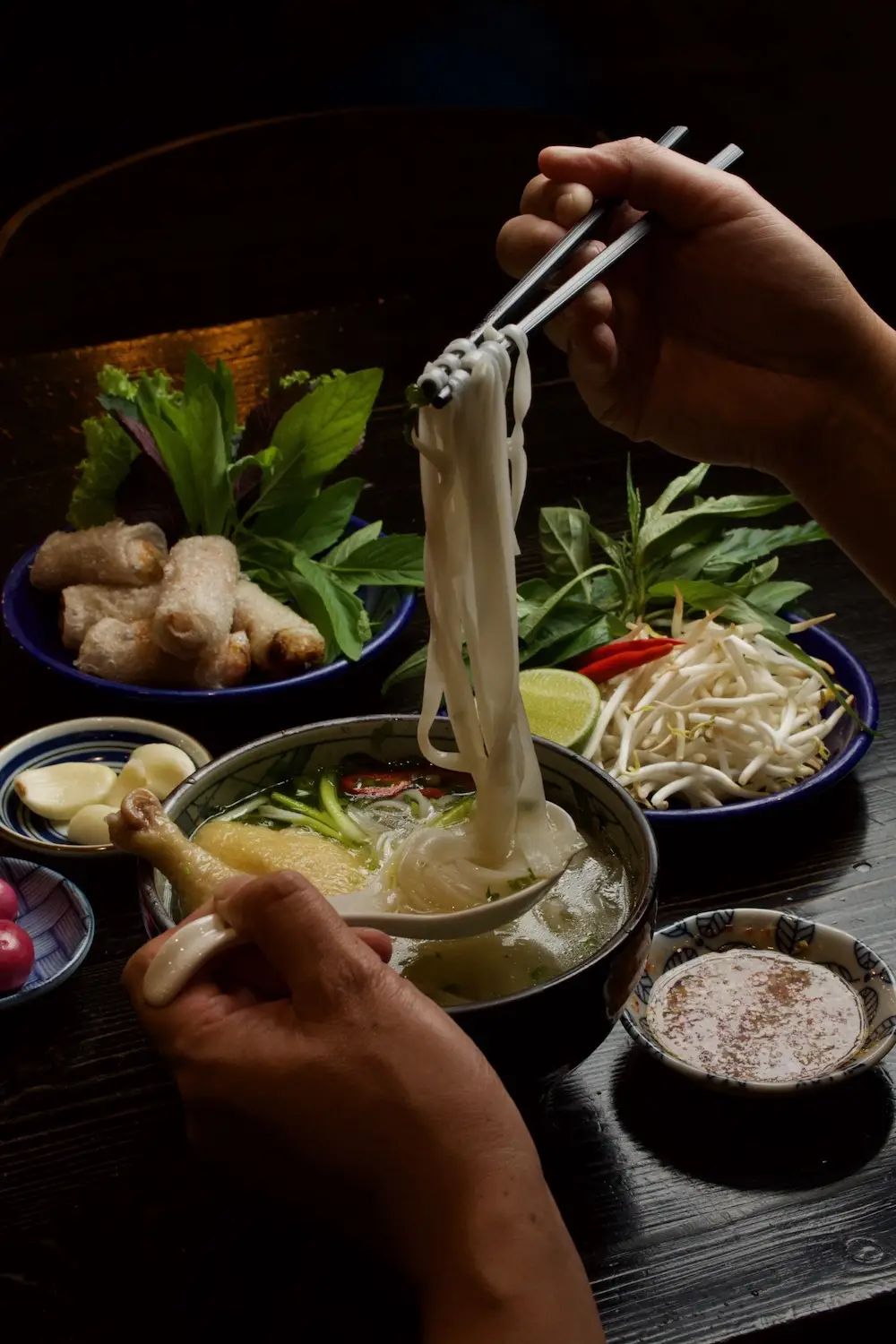 Food from new San Diego Vietnamese restaurant Phở Gà Go in Mira Mesa at Crab Hut