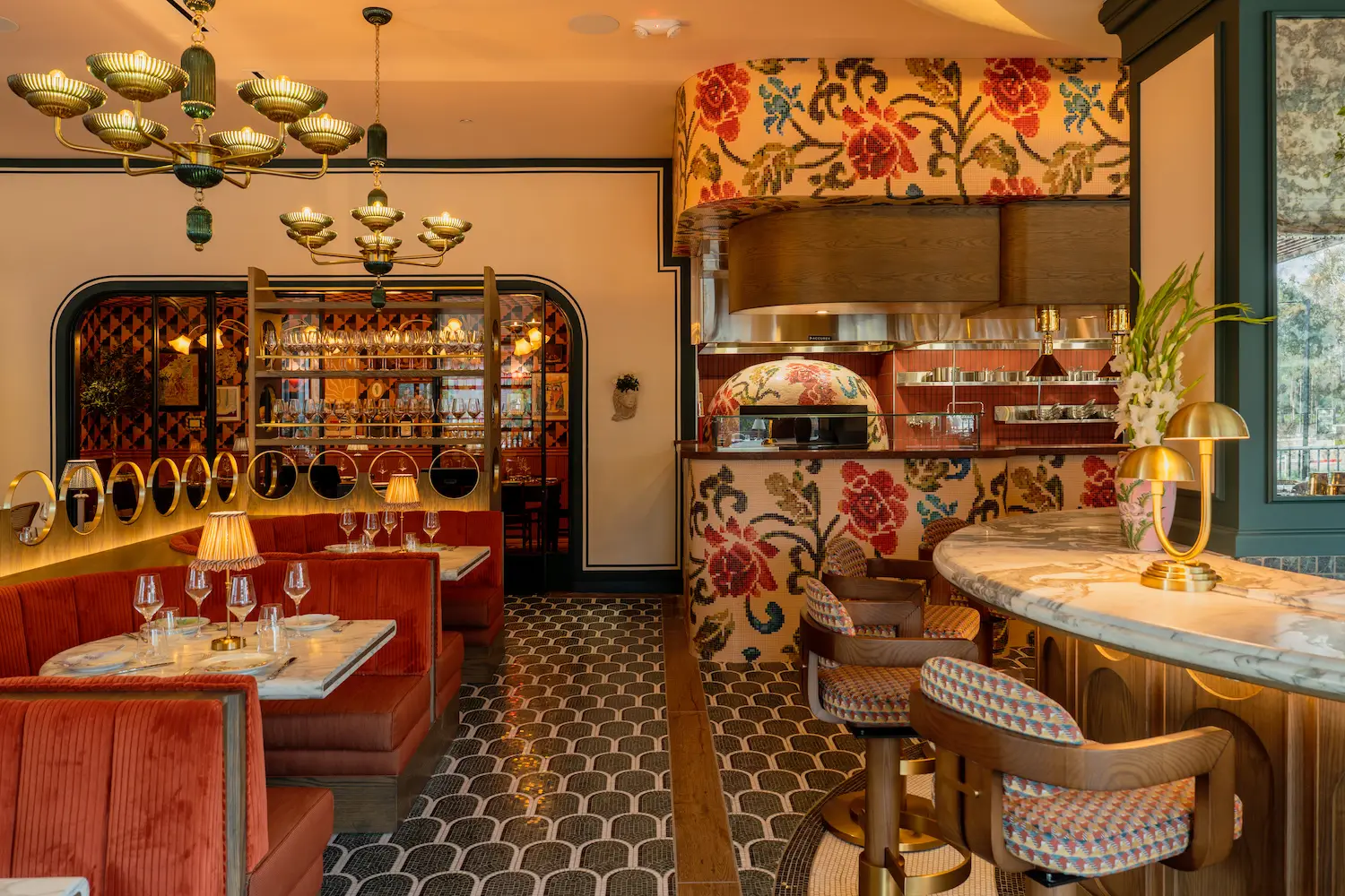 Interior of new San Diego restaurant Dora from acclaimed chef Accursio Lota in La Jolla