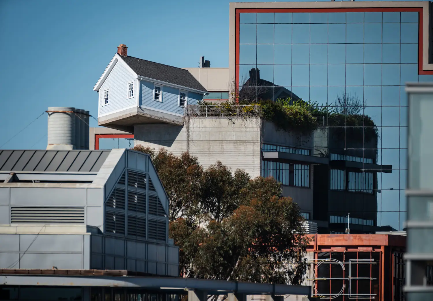 UC San Diego's Stuart Collection art featuring Fallen Star building by Do Ho Suh