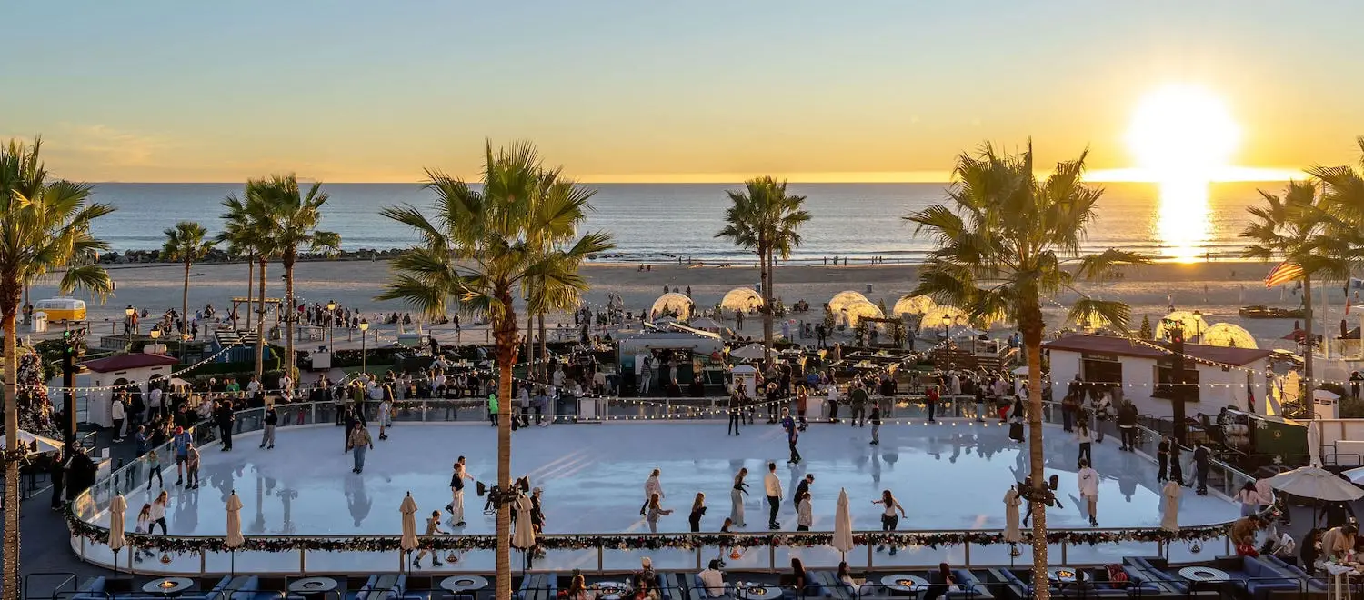 Fun events and things to do in San Diego this weekend November 19-24, 2025 featuring the Skating by the Sea ice rink at Hotel del Coronado