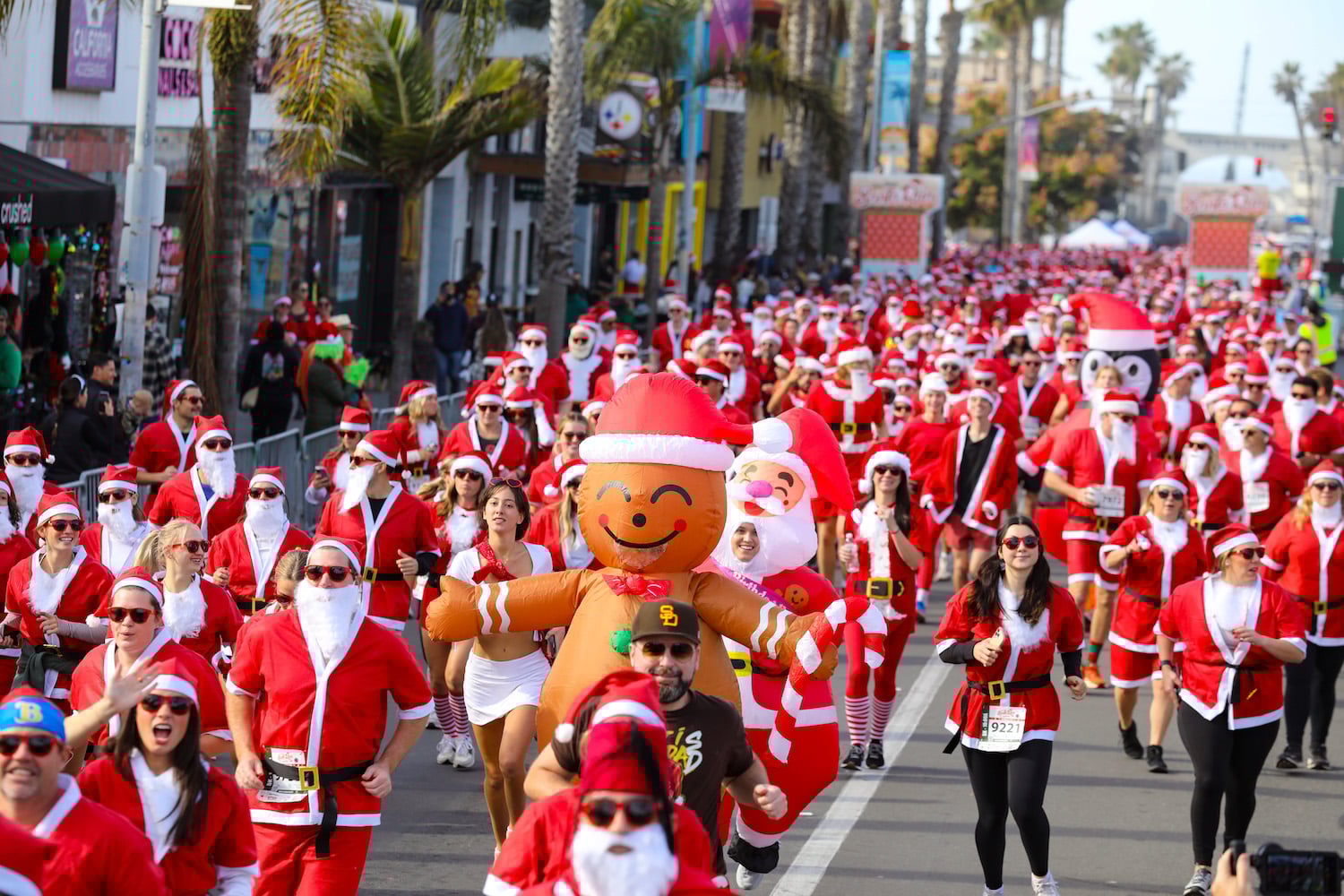 Fun events and things to do in San Diego December 2025, featuring  the Santa Run at Pacific Beach