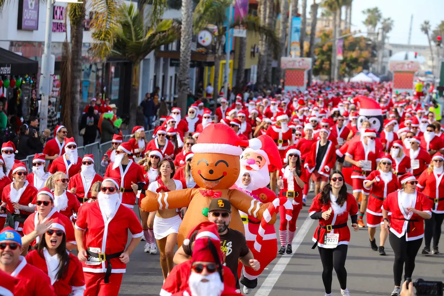 Fun events and things to do in San Diego December 2025, featuring  the Santa Run at Pacific Beach