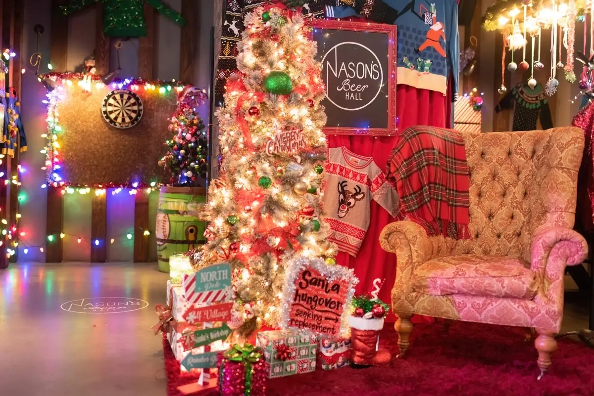 San Diego holiday pop up bar for seasonal cocktails featuring Deck the Halls at Nason’s Beer Hall, Pendry San Diego in the Gaslamp Quarter