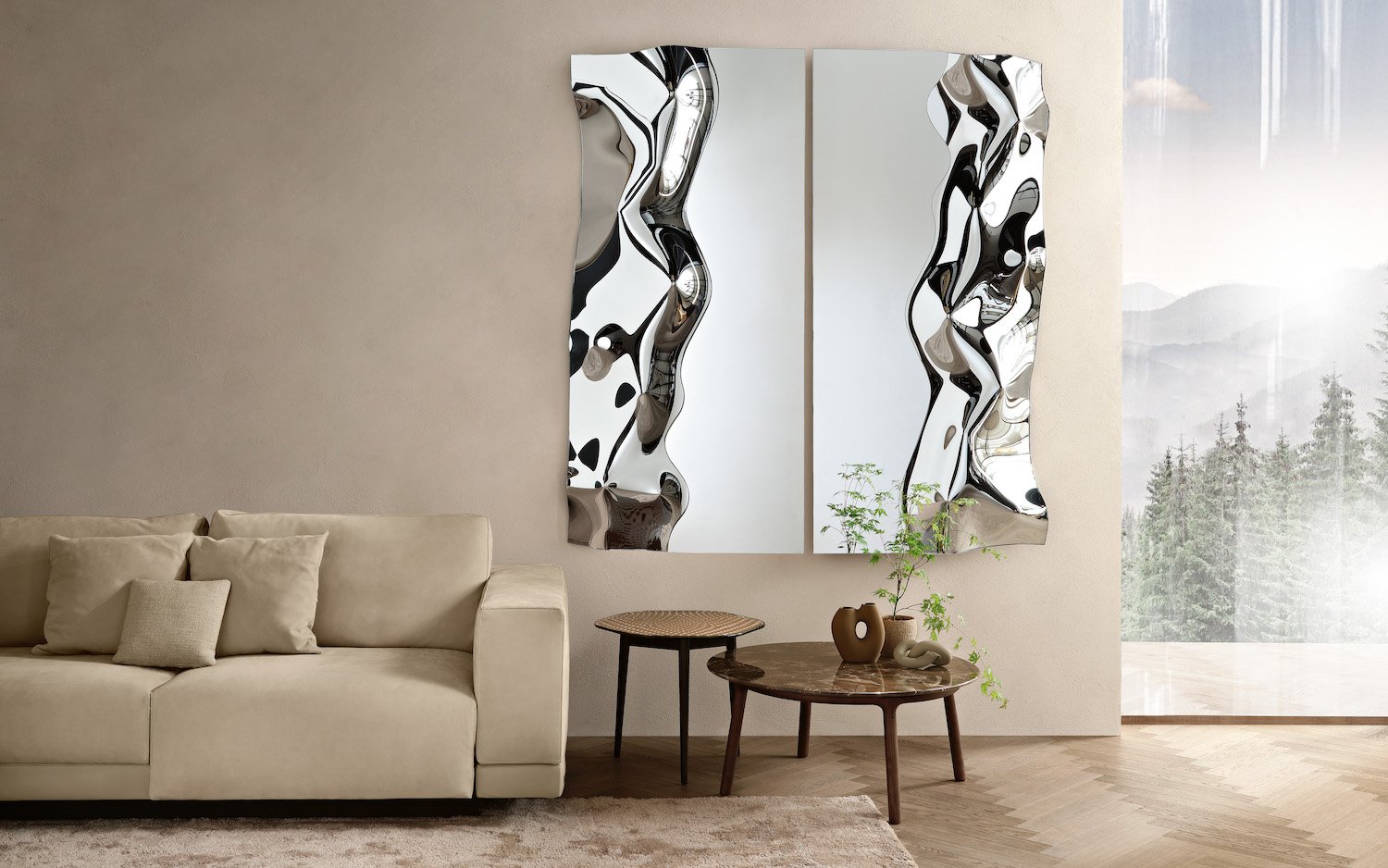 Fiam Phantom Mirror from San Diego furniture store Lawrance Furniture
