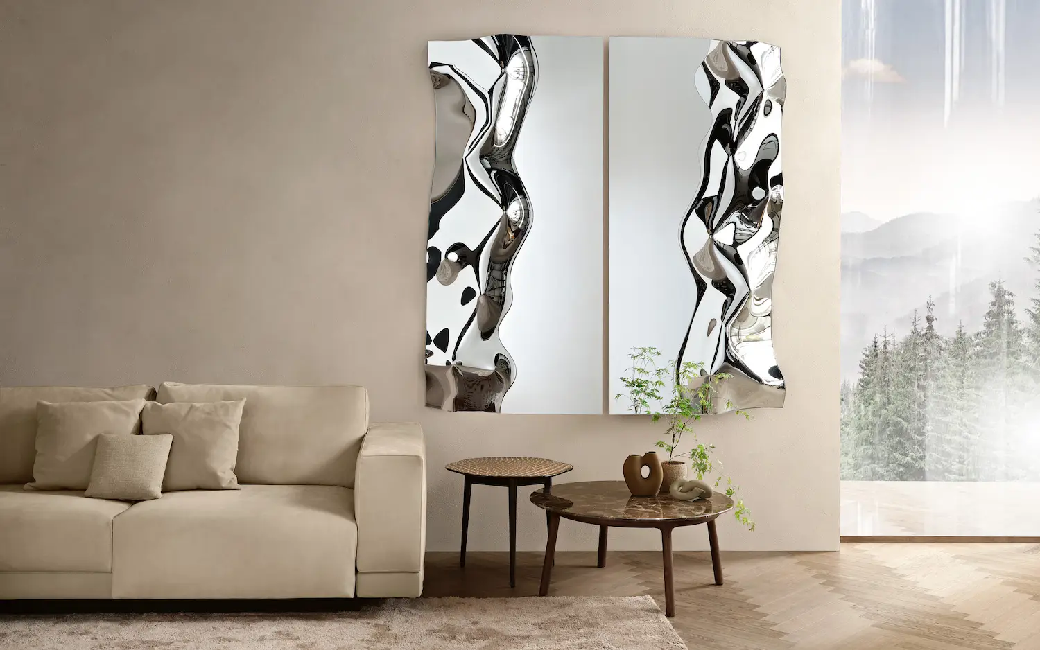 Fiam Phantom Mirror from San Diego furniture store Lawrance Furniture