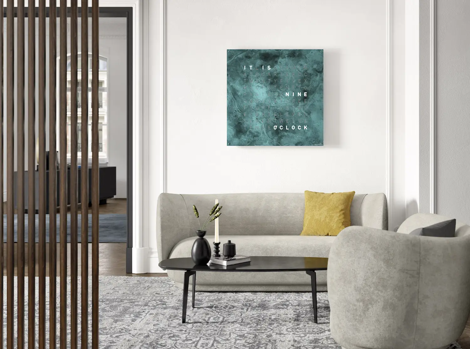 QLOCKTWO Wall Clock from San Diego furniture store Lawrance Furniture