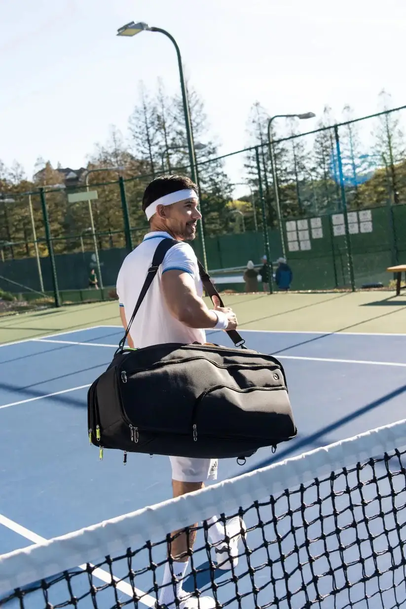 San Diego-made holiday gift ideas featuring The Rocket tennis bag from Tennis C. Williams