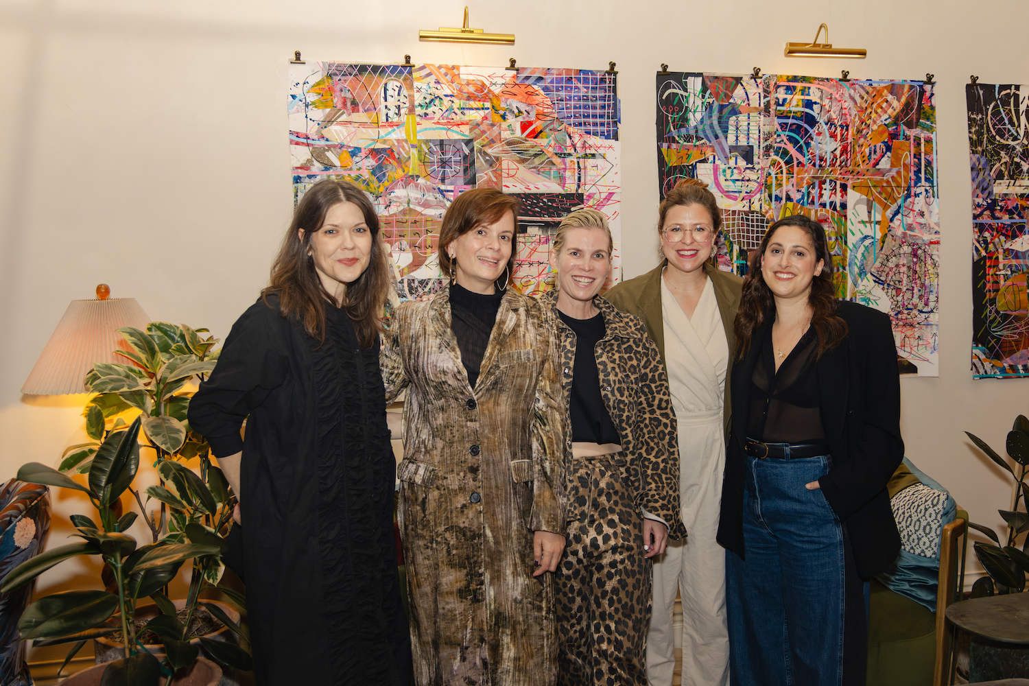 Art exhibit attendees at the Granger Hotel's new art exhibit Everything Touches curated by JFiN Collective as part of UCSD's Stuart Collection artist residency program