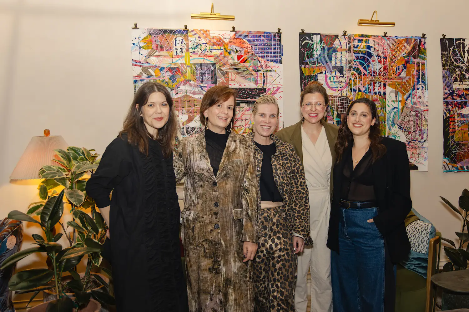 Art exhibit attendees at the Granger Hotel's new art exhibit Everything Touches curated by JFiN Collective as part of UCSD's Stuart Collection artist residency program