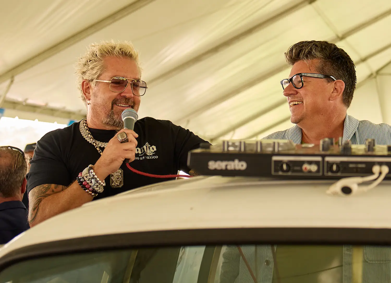 San Diego Magazine food writer Troy Johnson and Food Network star Guy Fieri on Happy Half Hour Podcast