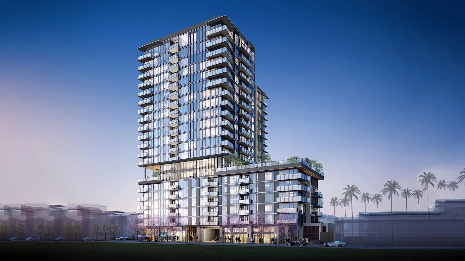 Rendering of new Bankers Hill building Park Summit where She Rode West restaurant will open