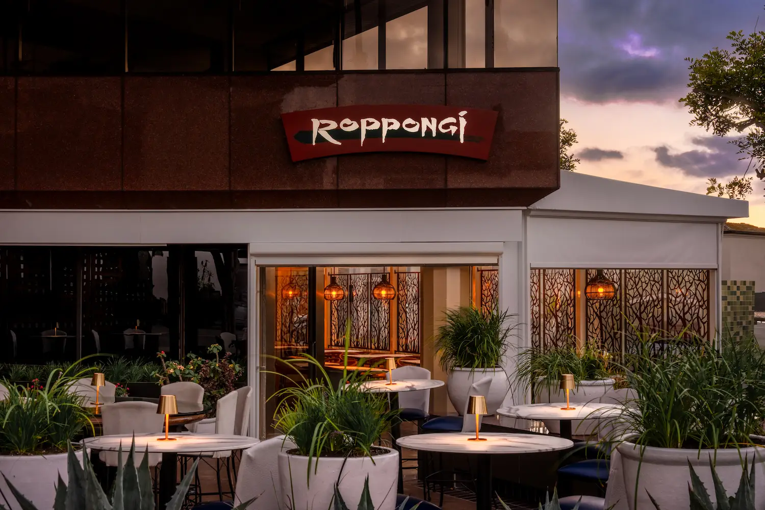 Exterior of newly reopened San Diego Asian-fusion restaurant Roponggi in La Jolla