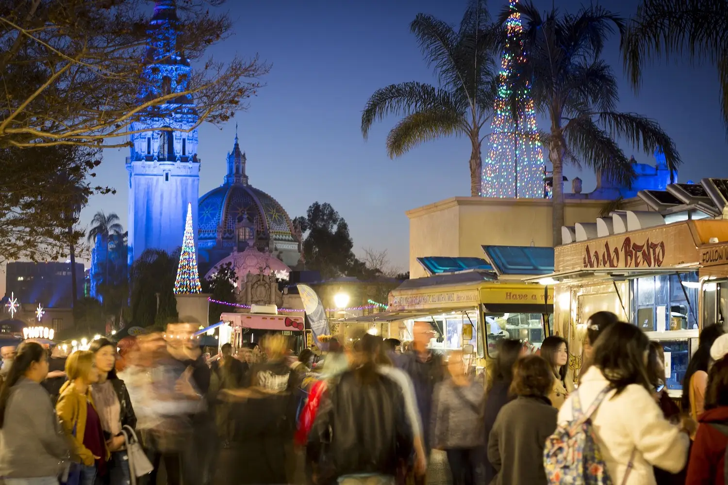 Fun events and things to do in San Diego this weekend December 3-7, 2025 featuring Balboa Parks December Nights holiday event