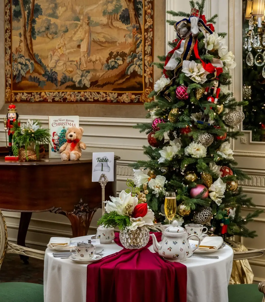 Westgate Hotel San Diego afternoon tea party for Winter Wonderland, Grinch's Tea, and Santa's Teddy Bear events