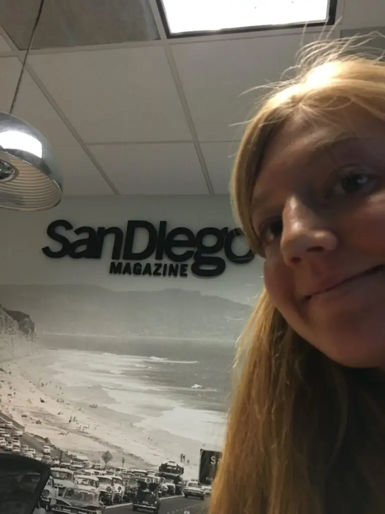 Editor Emma Veidt at San Diego Magazine in 2018